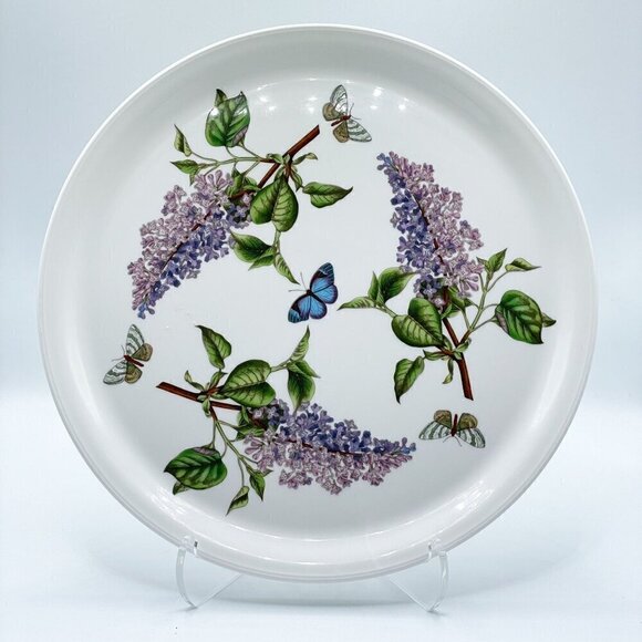 Portmeirion Lilacs Fire & Ice Botanic Garden 12" Round Serving Platter England - Picture 2 of 9